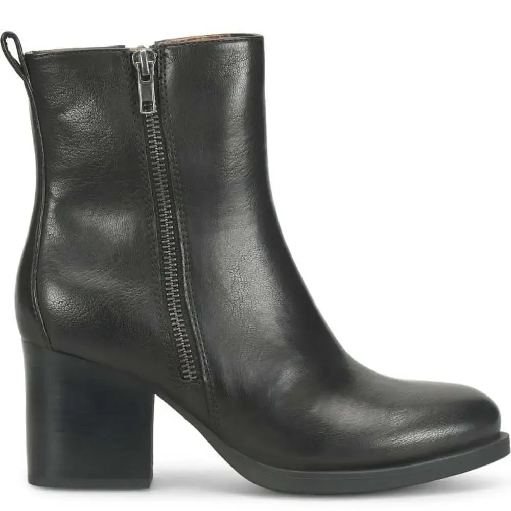 B.O.C. Born Concepts Boulder Black Faux Leather Zip-Up Bootie Women's Size 10M
